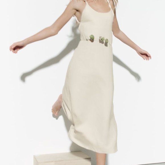 Zara Cream Midi Dress - Picture 9 of 16